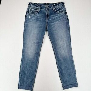 Silver Jeans Co Boyfriend Jeans Women's W32 L29 Medium Wash Stretch
